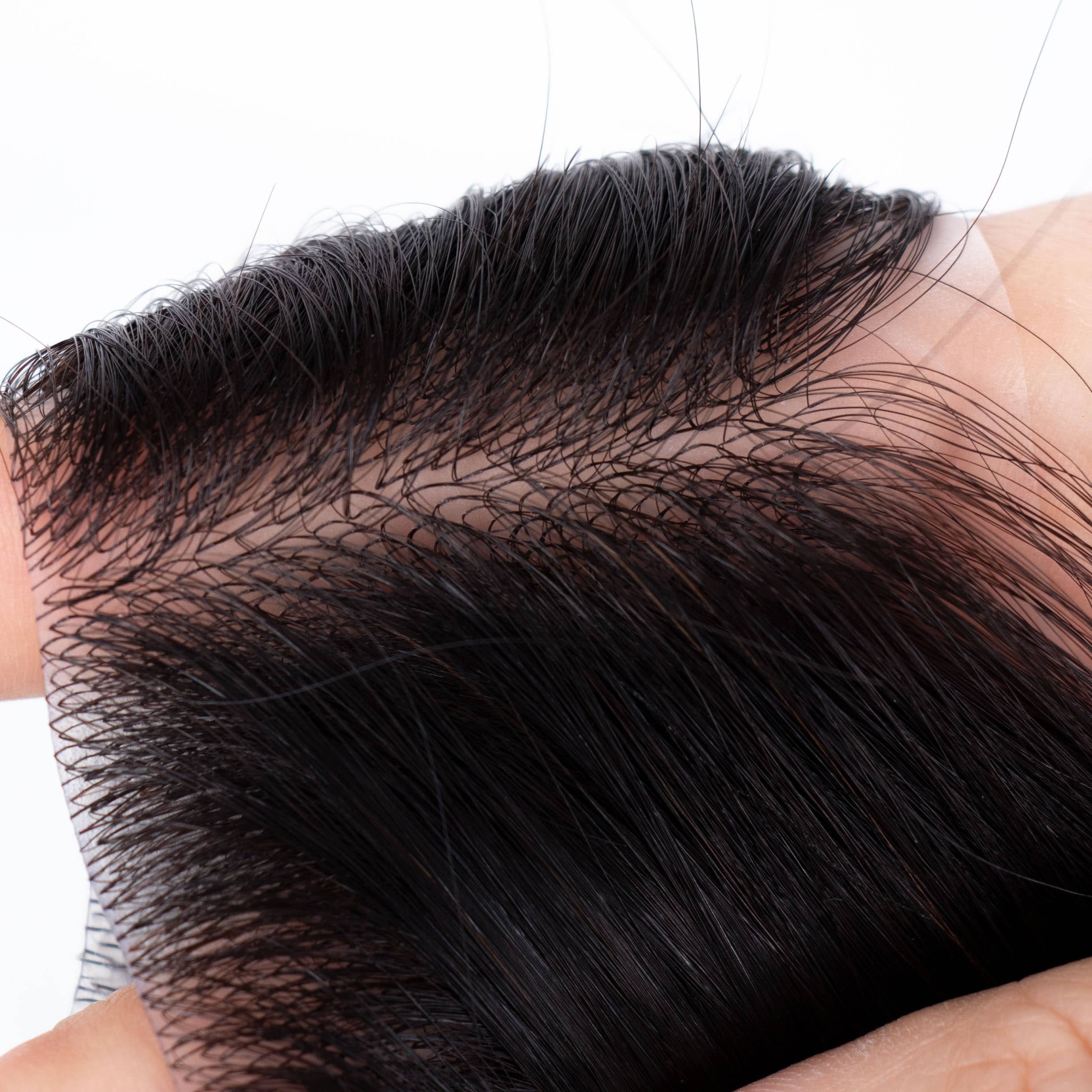 GEXWIGS Men's Frontal Hairpieces Natural HairLine 0.08mm Thin Skin Base