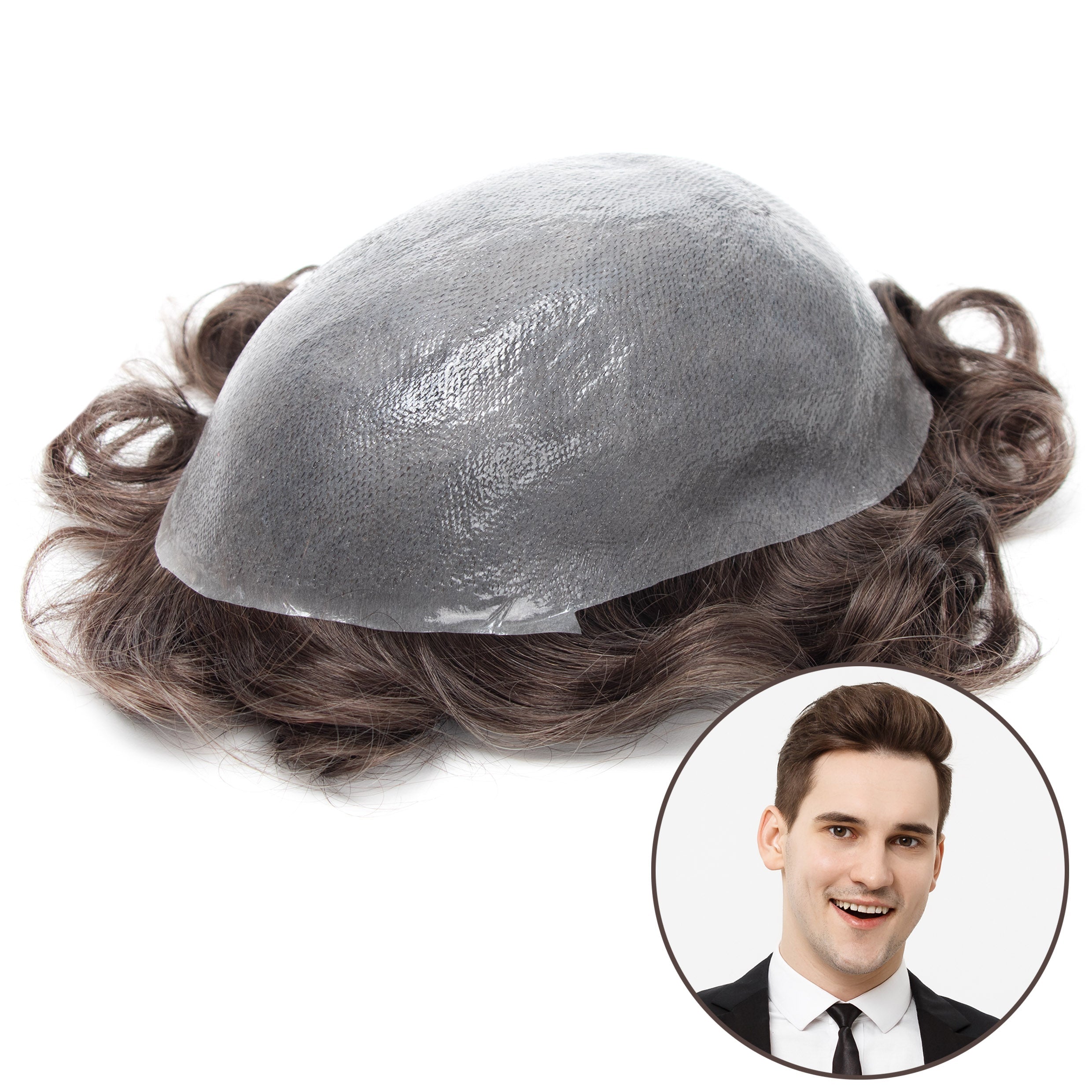 GEXWIGS Toupee 0.03-0.04mm Ultra Thin Skin Hair Systems-Most Natural | NG.