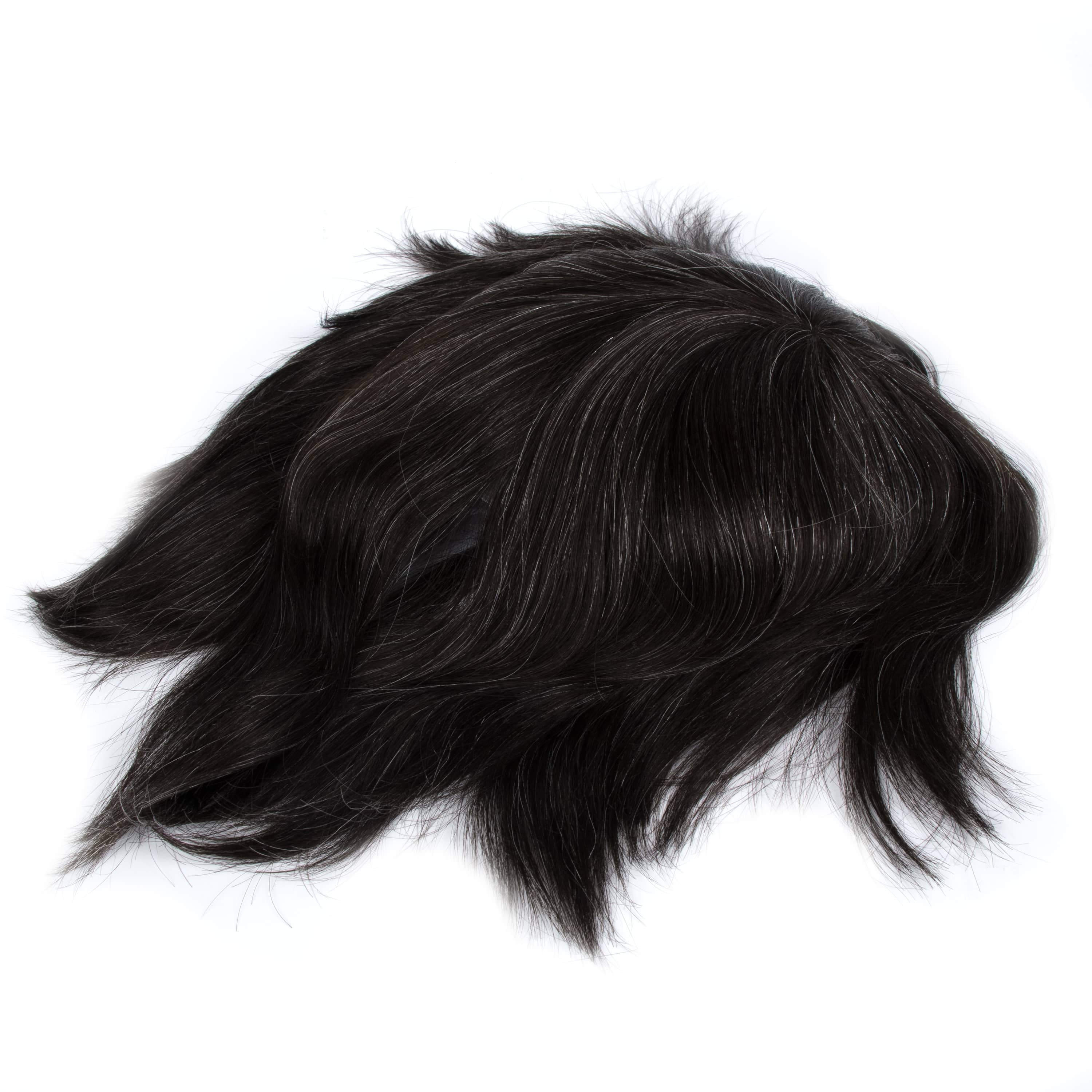 GEXWIGS 8 inch Thin Skin Injected Hair Wigs for Men European Hair