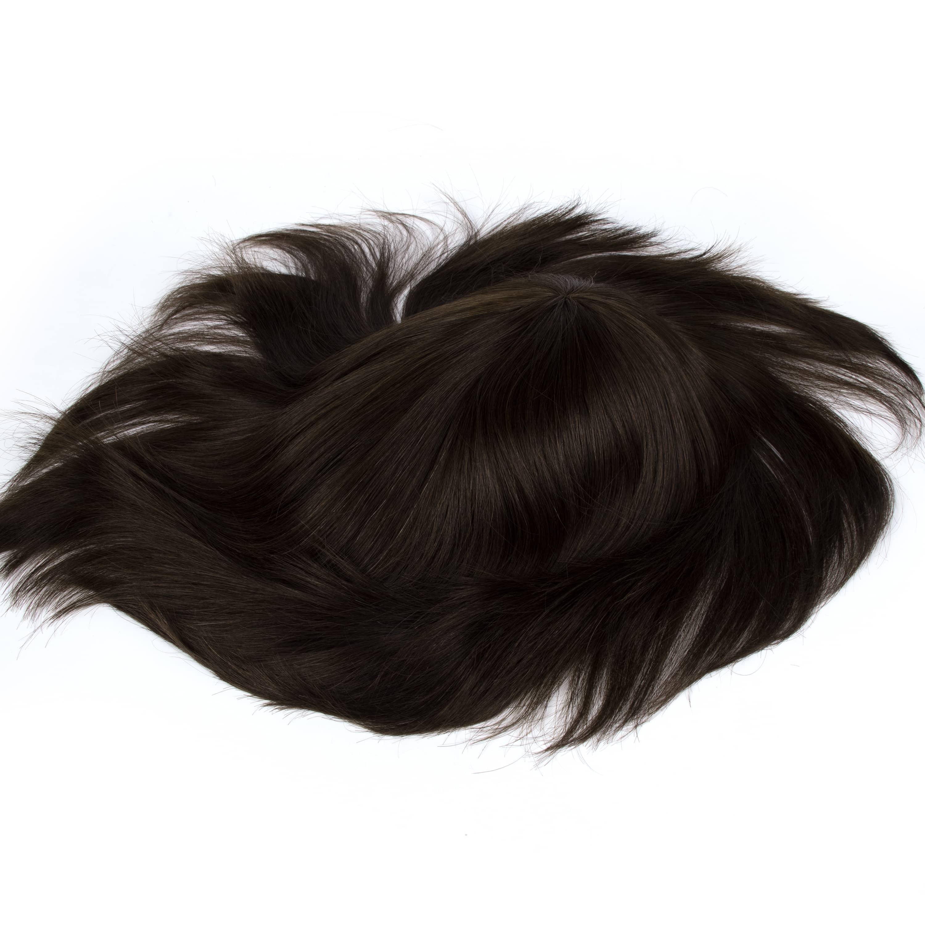 GEXWIGS 8 inch Thin Skin Injected Hair Wigs for Men European Hair