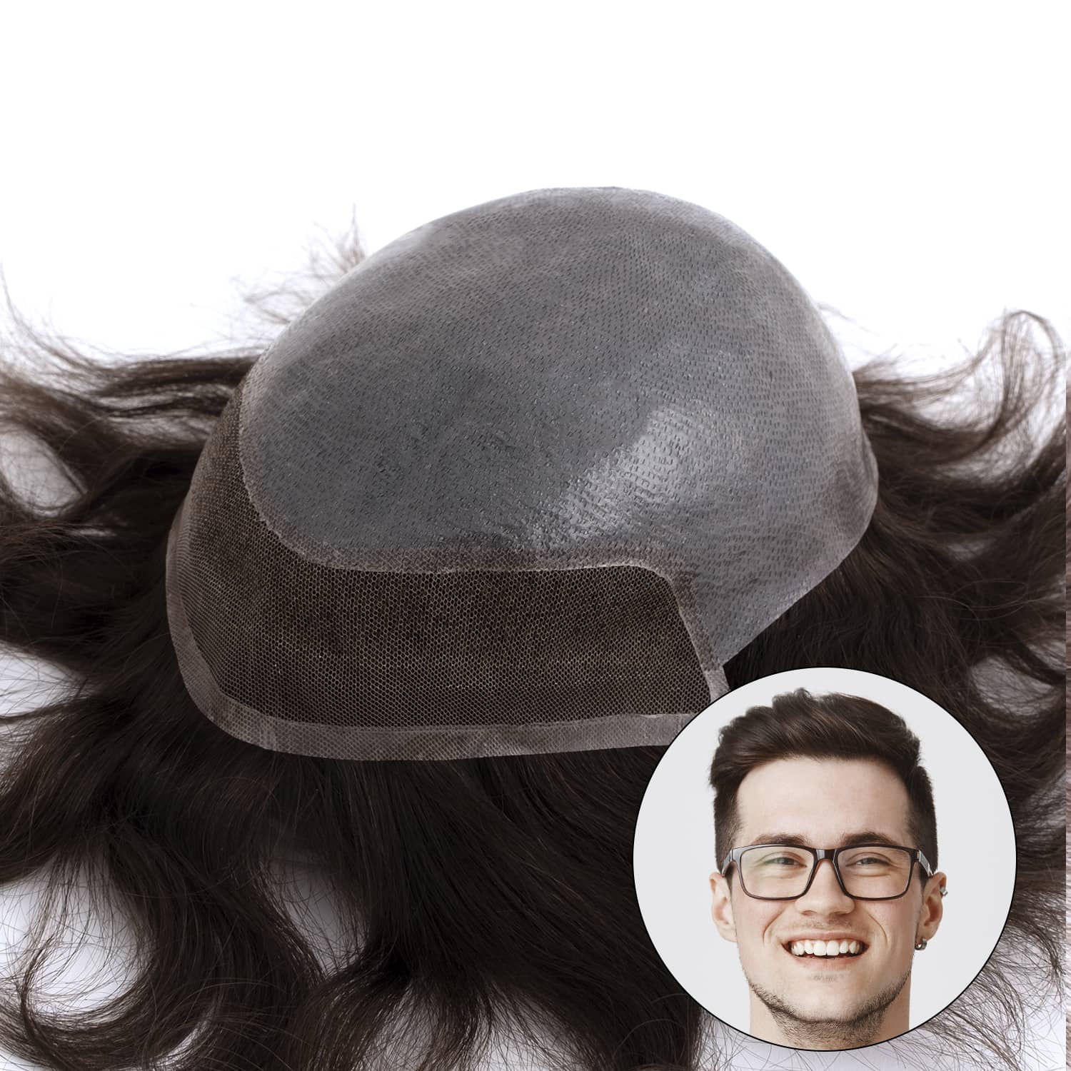 B-FTS | French Lace Front with Thin Skin Hair System Toupee