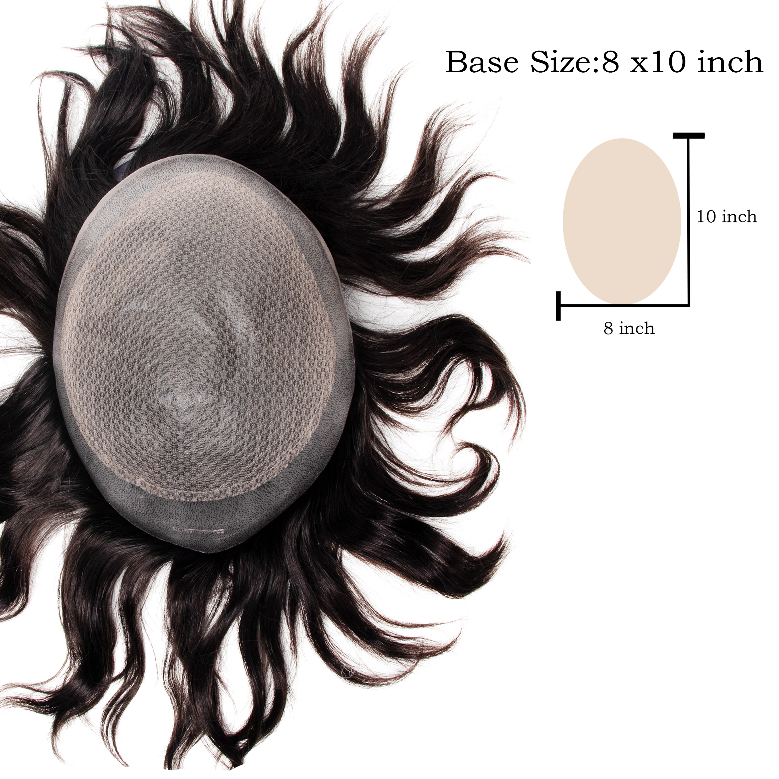 GEXWIGS M-Lace Men's Hairpiece Injection Skin Diamond Lace Center Toupee | M-Lace.
