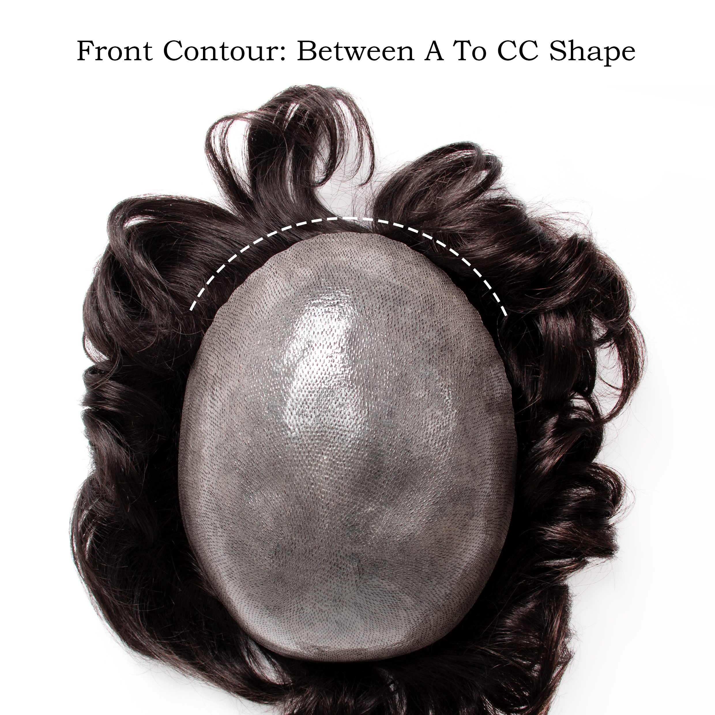 GEXWIGS 0.1-0.12mm Thin Skin Toupee Durable Scalloped Front | SKIN.