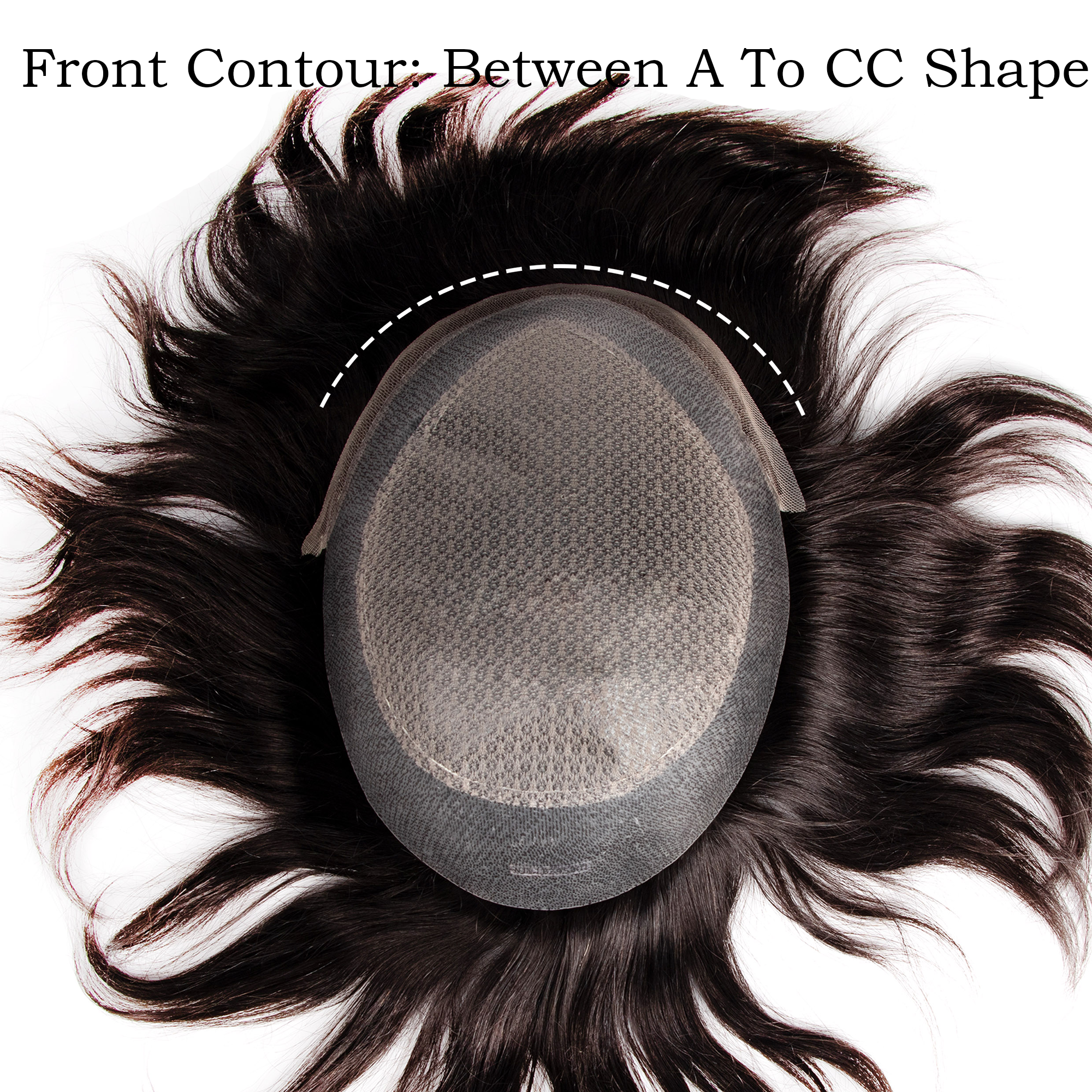 GEXWIGS Men's Hairpiece Injection Skin Lace Center French Lace Front Diamond net | I-Lace.