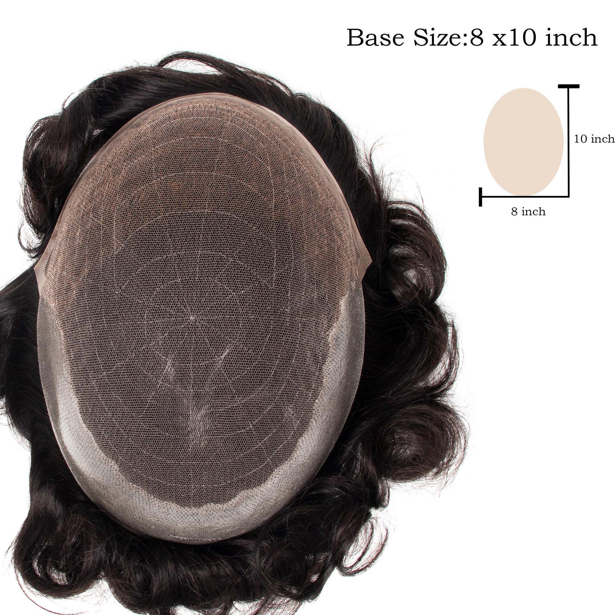GEXWIGS Q6 Mens Toupee French Lace Base with Thin Skin Hairpieces | Q6.