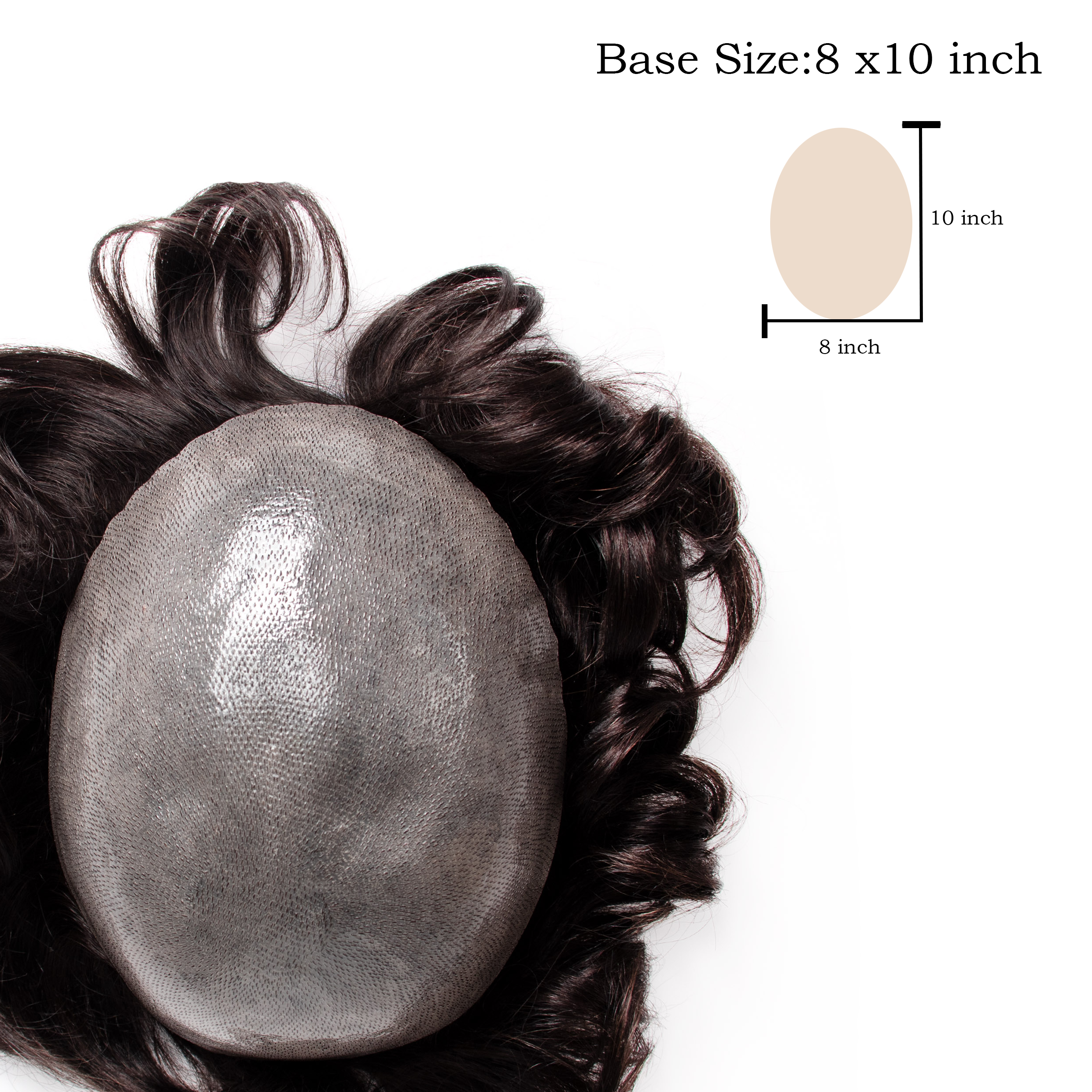 GEXWIGS 0.1-0.12mm Thin Skin Toupee Durable Scalloped Front | SKIN.